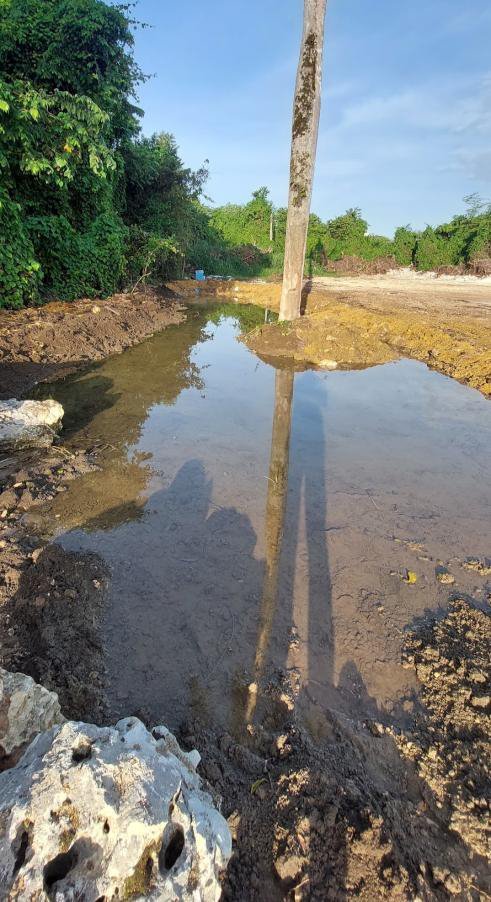 Water filling the new basin